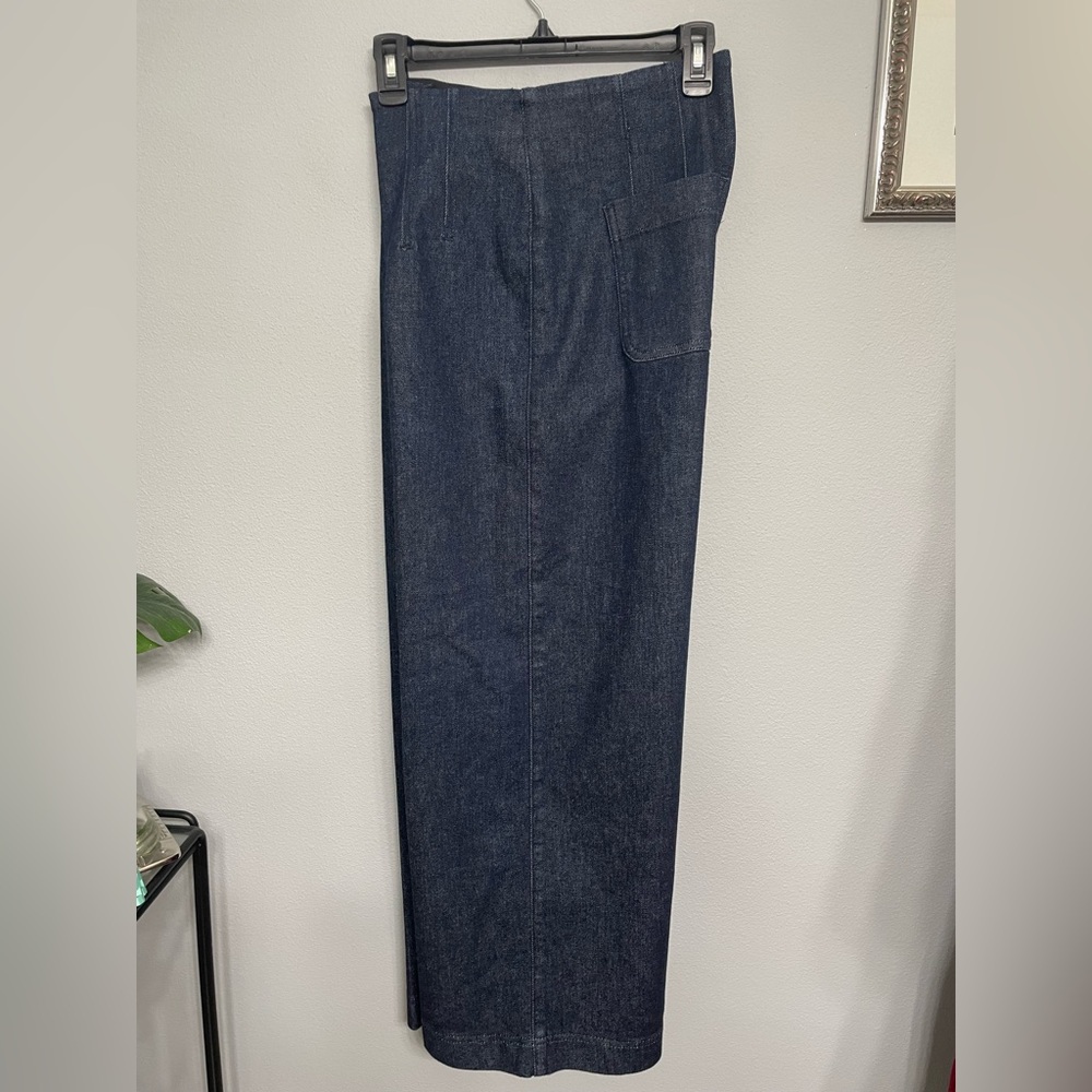 Spanx Zero Waistband Crop Wide Leg Jeans size M - Picture 6 of 7